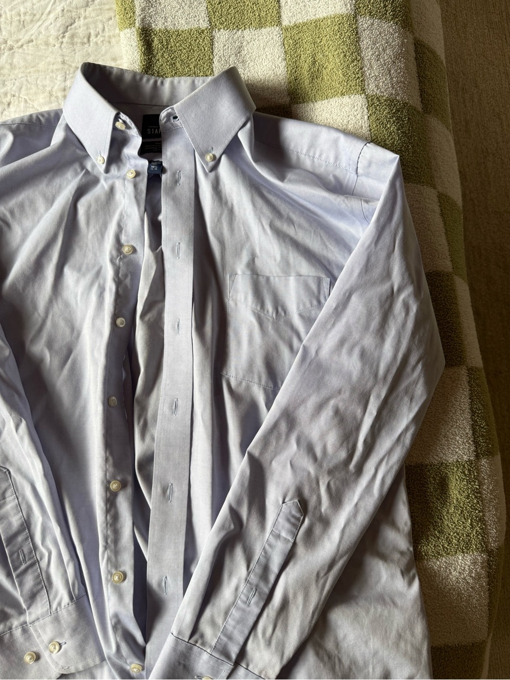 Stafford Light Blue Button-Down Dress Shirt
